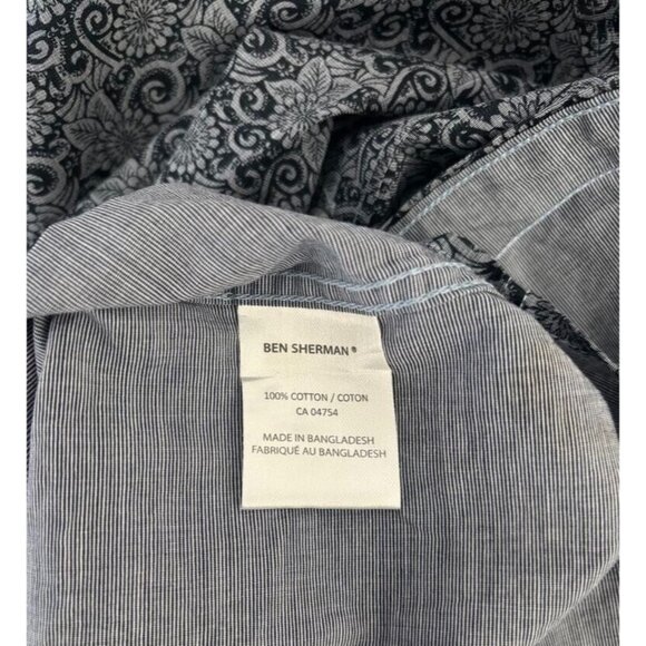 BEN SHERMAN Short Sleeve Shirt Button Sleeve Mens Size 4XL Blue Floral - Picture 9 of 9